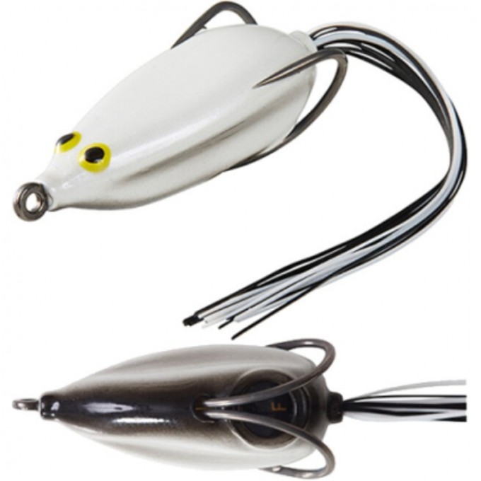 Приманка силиконовая лягушка DAIWA STEEZ SNAPPY FROG JR. WHITE BLACK 07433511
