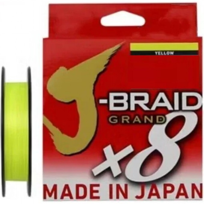 Леска DAIWA J-BRAID GRAND X8 0.10mm-135m YELLOW 12790-010